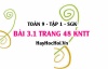 Bài 3.1 Toán 9 tập 1 SGK Kết nối tri thức
